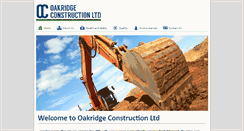 Desktop Screenshot of oakridgeconstruction.co.uk